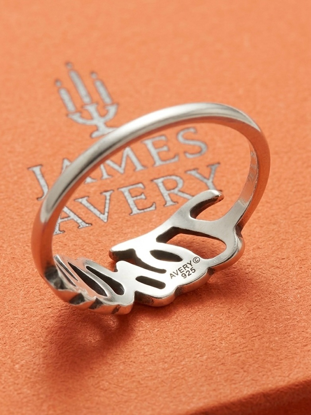 Retired james Avery 'Texas' Script Ring - Picture 3 of 3